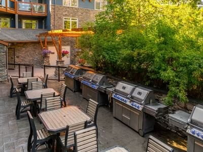 Outdoor BBQ Area and Courtyard-Summer or warm winter evenings are great times to cook out in our outdoor Napoleon BBQ area and courtyard.